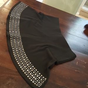 Mini skirt with silver studs